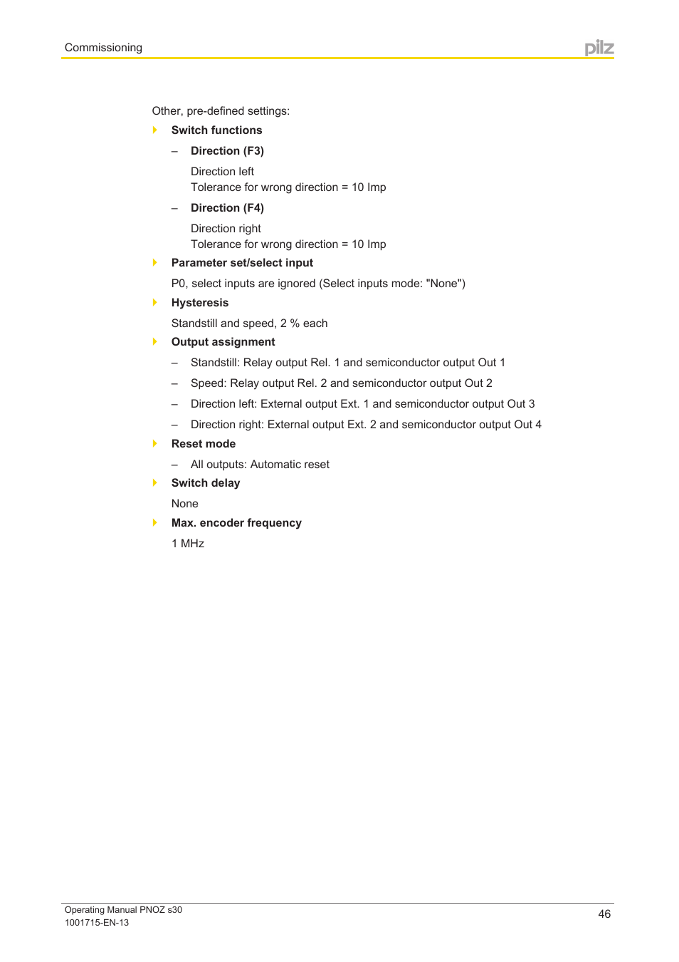 Pilz PNOZ s30 24-240VACDC 2 n/o 2 n/c User Manual | Page 46 / 89