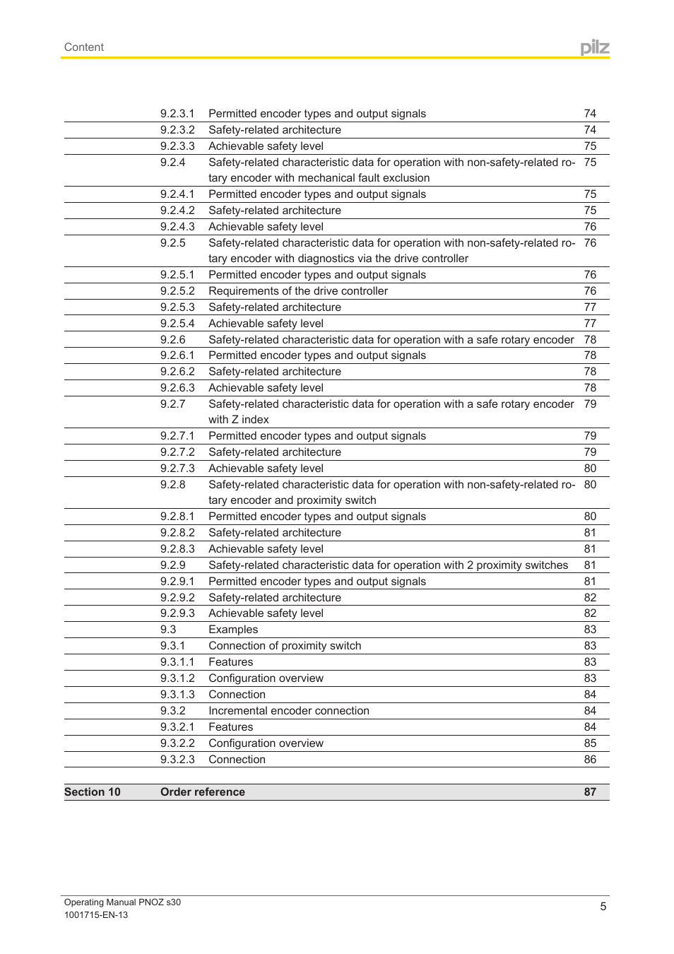 Pilz PNOZ s30 24-240VACDC 2 n/o 2 n/c User Manual | Page 5 / 89