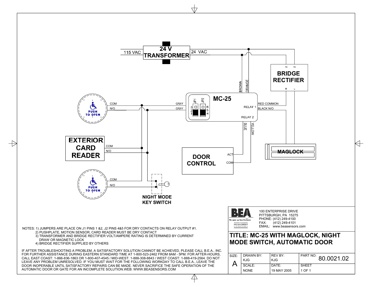 BEA 80.0021.02 User Manual | 5 pages