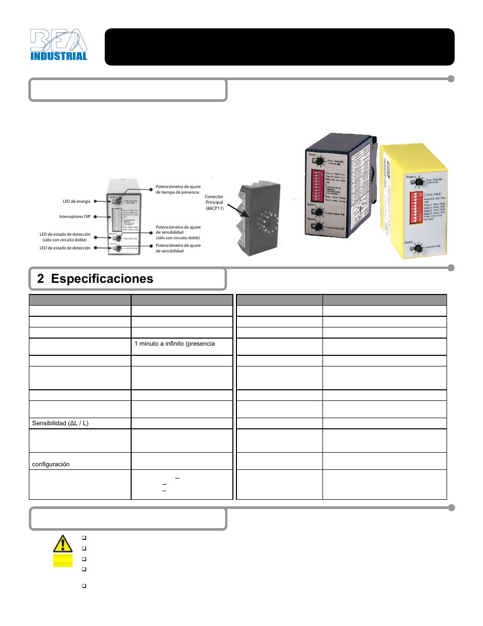 Matrix, 3 precauciones de seguridad, 1 aplicaciones | 2 especificaciones, Guía del usuario | BEA 10MATRIX User Manual | Page 7 / 12