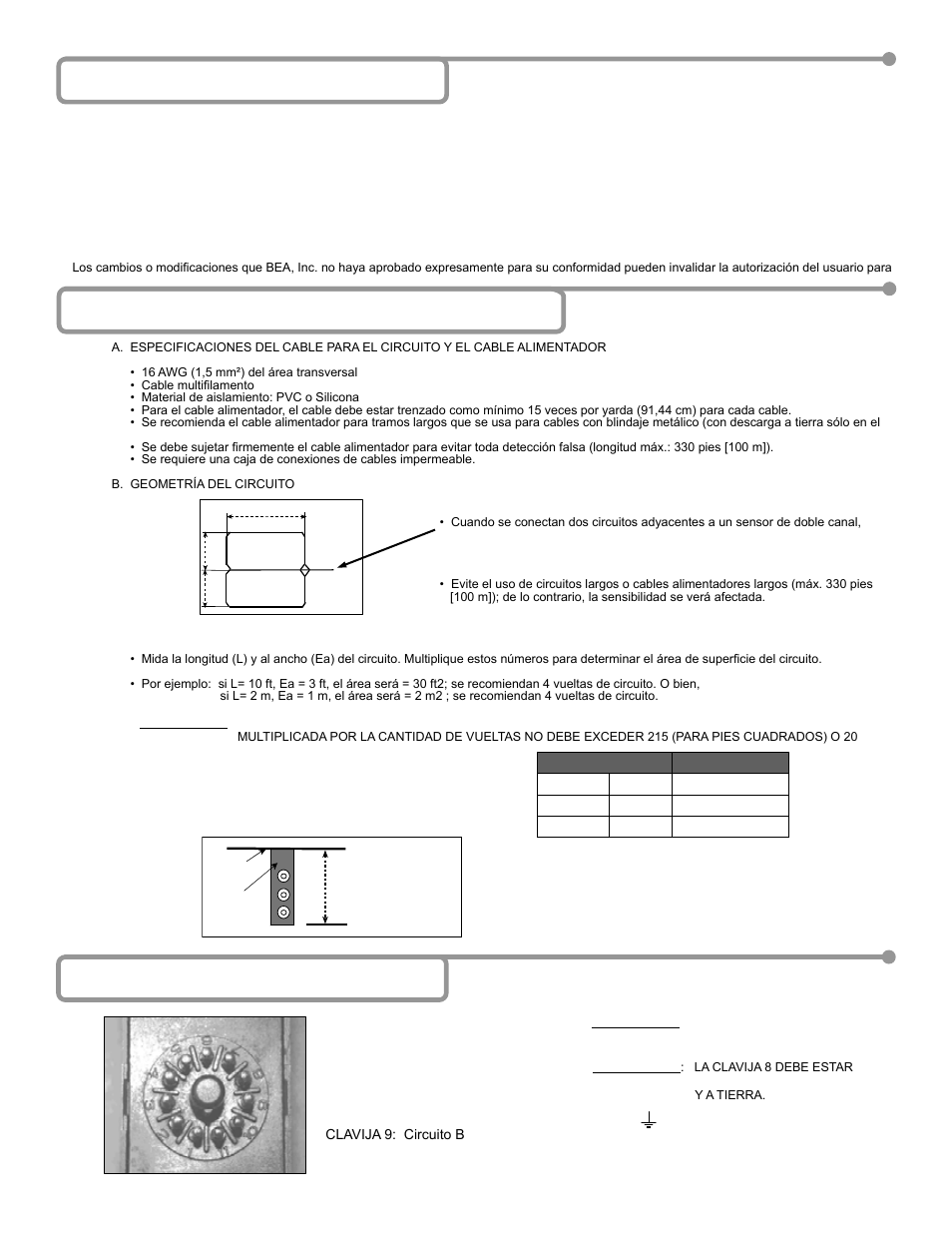 4 conformidad con la fcc, 5 consejos de instalación del circuito, 6 cableado | BEA 10MATRIX User Manual | Page 8 / 12