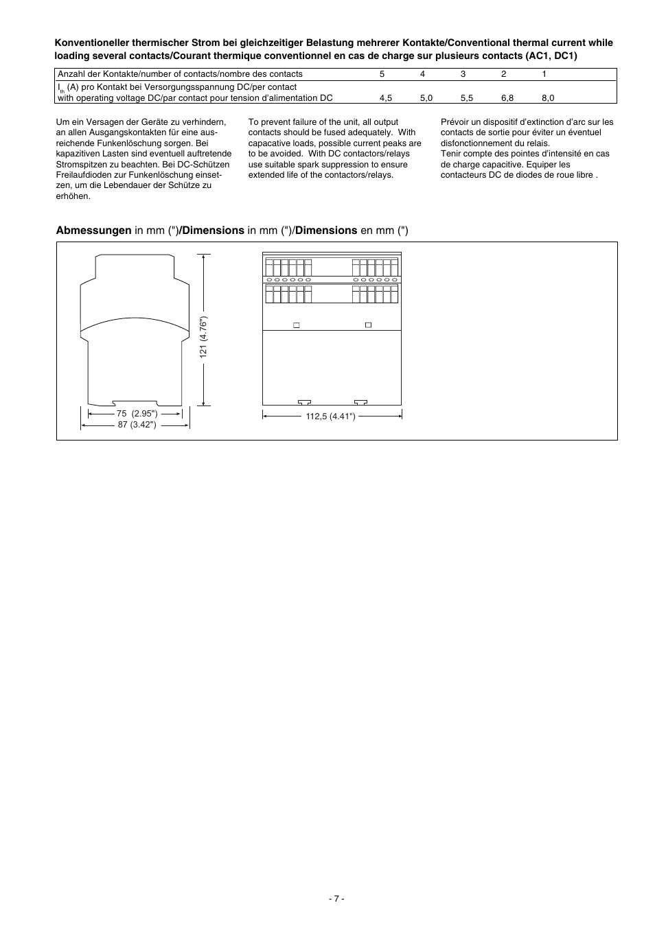 Pilz PNOZ 2VJ 24VDC 3n/o 1n/c 2n/o t User Manual | Page 7 / 8