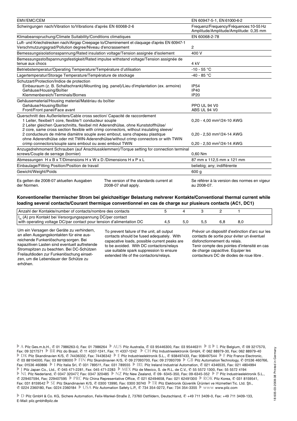 Pilz PNOZ 2VQ 24VDC 3n/o 1n/c 2n/o t User Manual | Page 8 / 8