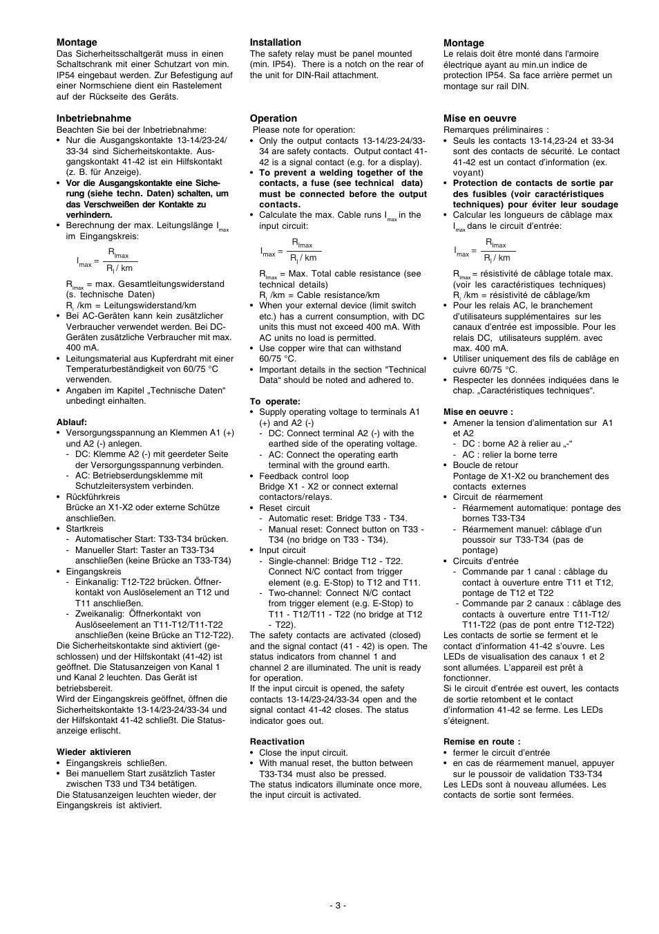 Pilz PNOZ 1 24VDC 3n/o 1n/c User Manual | Page 3 / 12