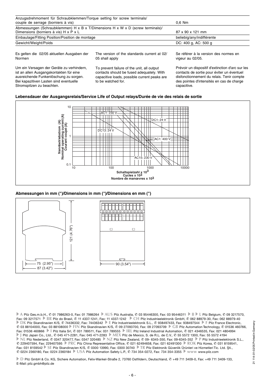 Pilz PNOZ 1 24VDC 3n/o 1n/c User Manual | Page 6 / 12