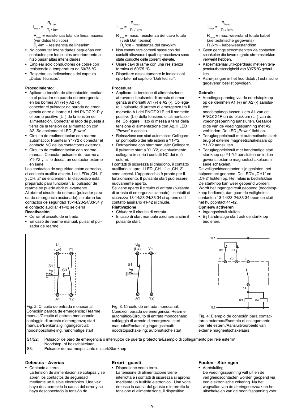 Pilz PNOZ X1P C 24VDC 3n/o 1n/c User Manual | Page 9 / 12
