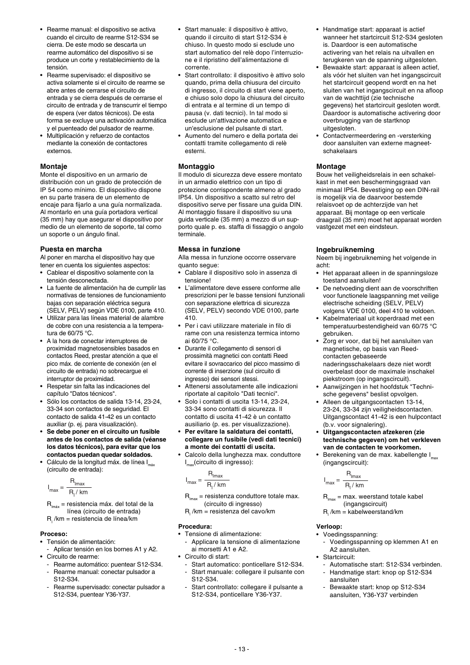 Pilz PNOZ X2.9P C 24VDC 3n/o 1n/c User Manual | Page 13 / 20
