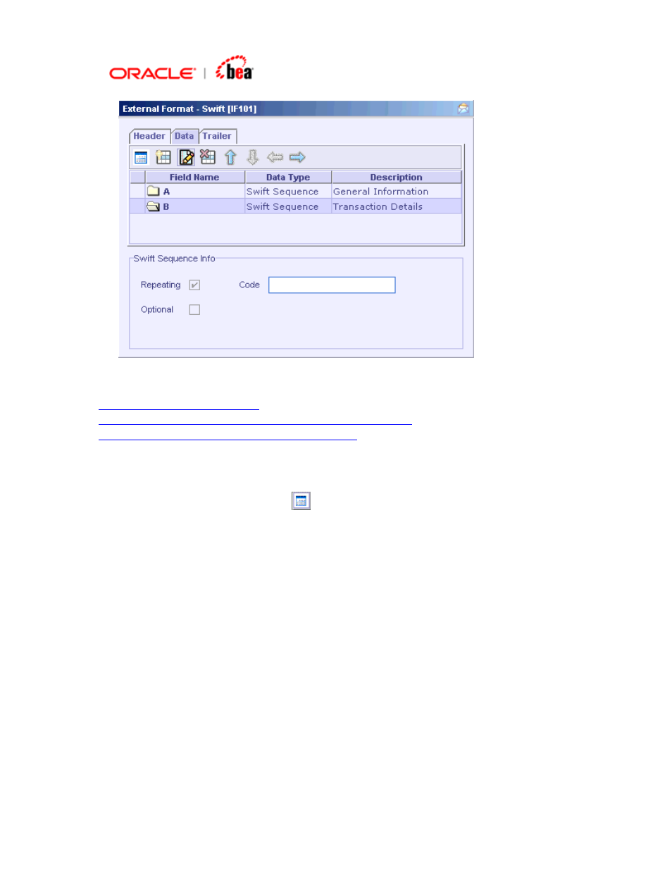 Sequence, see | BEA SWIFT Adapter User Manual | Page 26 / 113