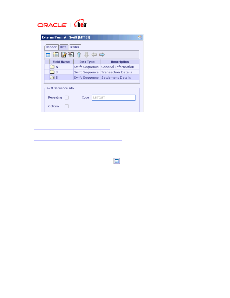 Adding a swift sequence with start delimiter | BEA SWIFT Adapter User Manual | Page 28 / 113