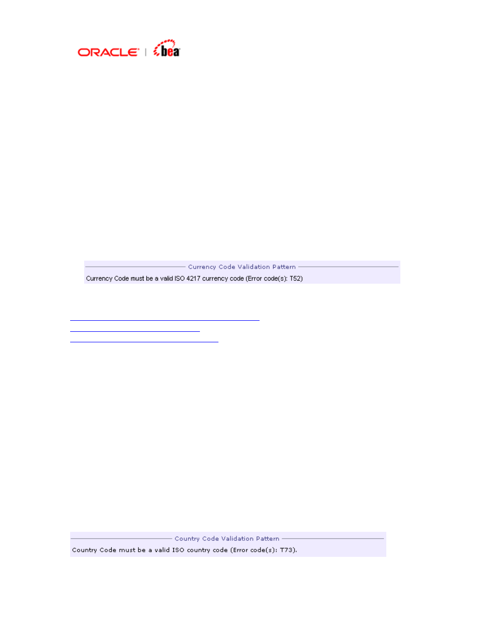 Adding currency code validation, Adding country code validation, Currency code | Country code | BEA SWIFT Adapter User Manual | Page 69 / 113