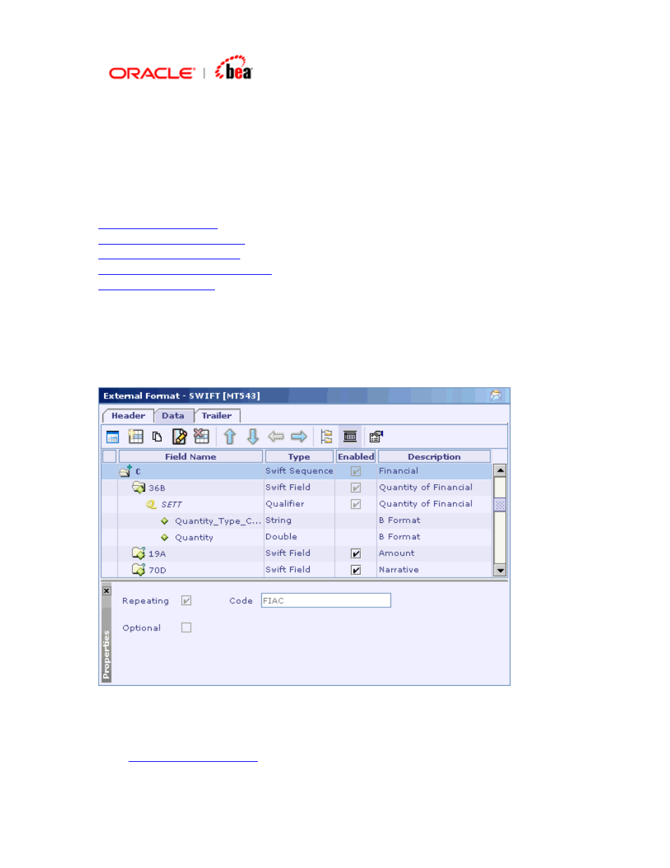 Swift sequence info | BEA SWIFT Adapter User Manual | Page 87 / 113