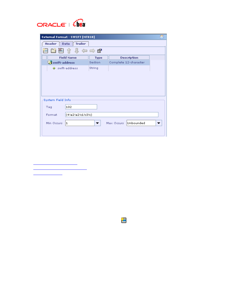 Adding a complex field | BEA SWIFT Adapter User Manual | Page 99 / 113