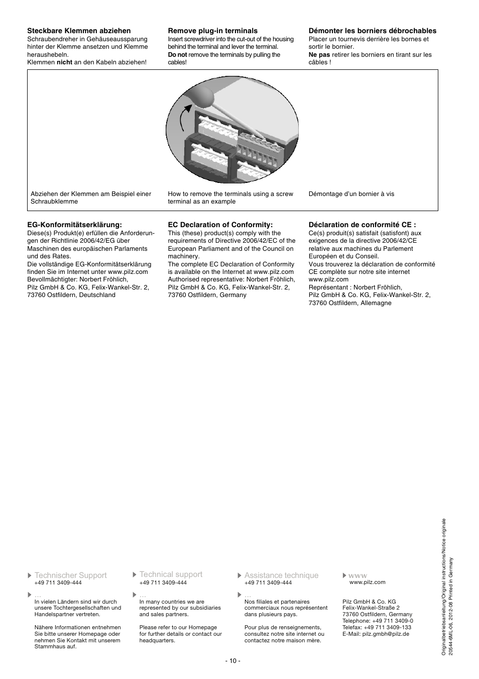 Pilz PNOZ X9P C 24VDC 7n/o 2n/c 2so User Manual | Page 10 / 20