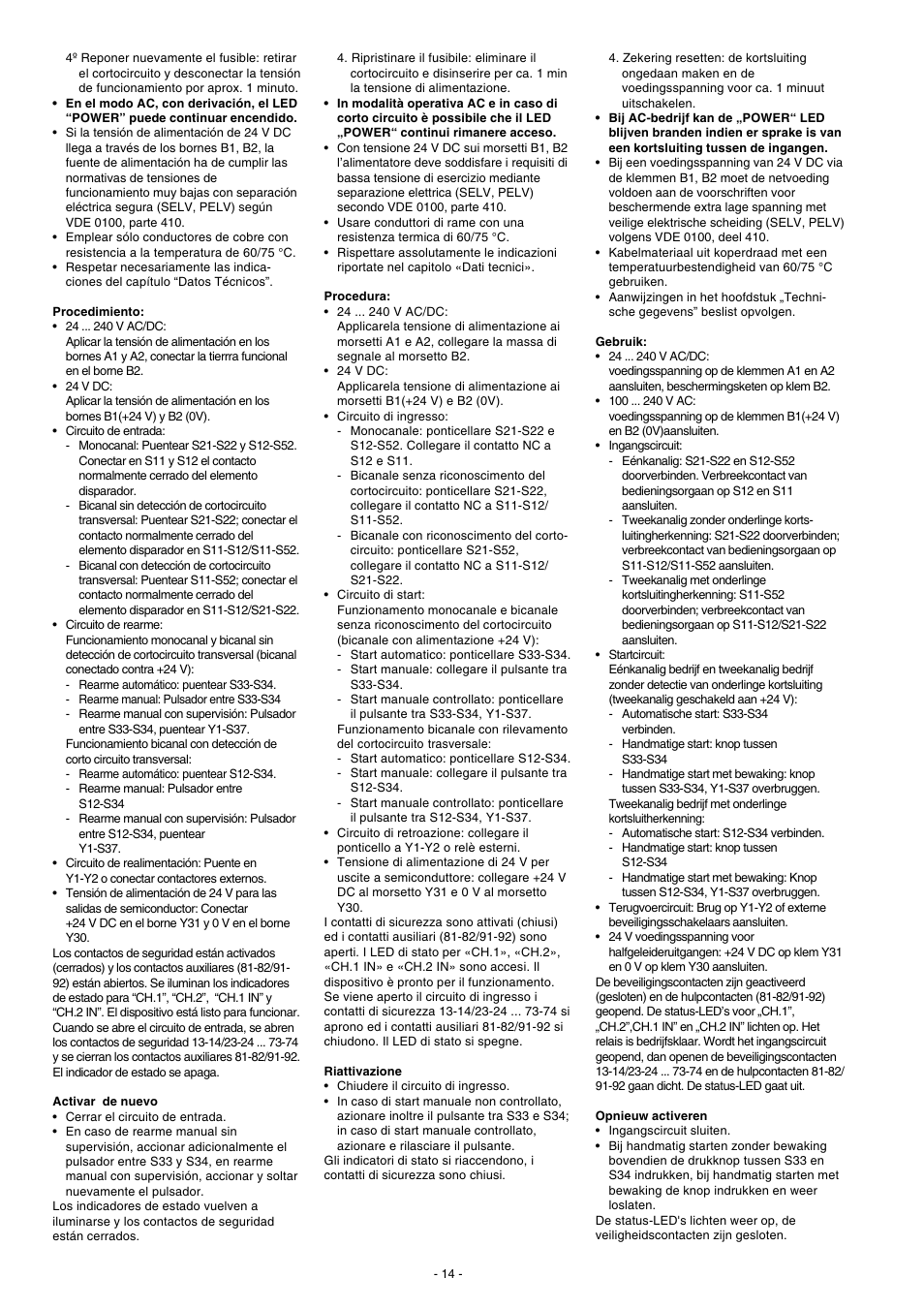 Pilz PNOZ X9P C 24VDC 7n/o 2n/c 2so User Manual | Page 14 / 20