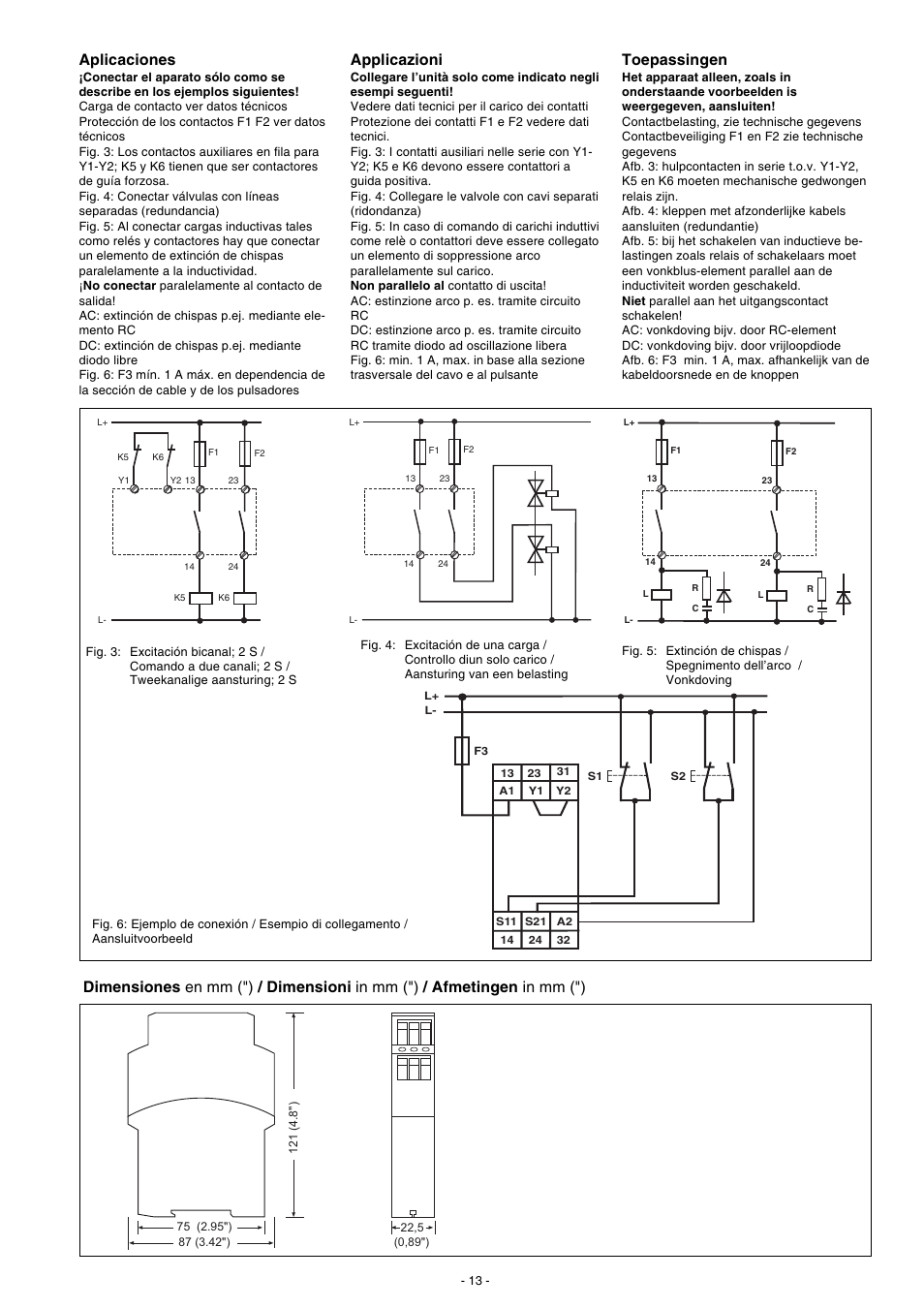 Aplicaciones, Applicazioni, Toepassingen | Pilz P2HZ X3 24VDC 2n/o 1n/c User Manual | Page 13 / 16