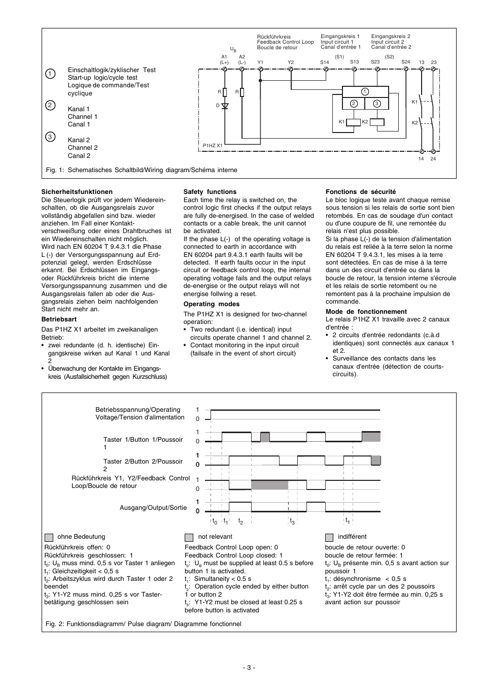 Pilz P1HZ X1 24VDC 2n/o User Manual | Page 3 / 8