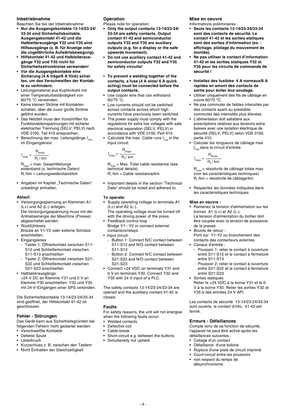 Pilz P2HZ X1.10P 24VDC 3n/o 1n/c 2so User Manual | Page 4 / 20