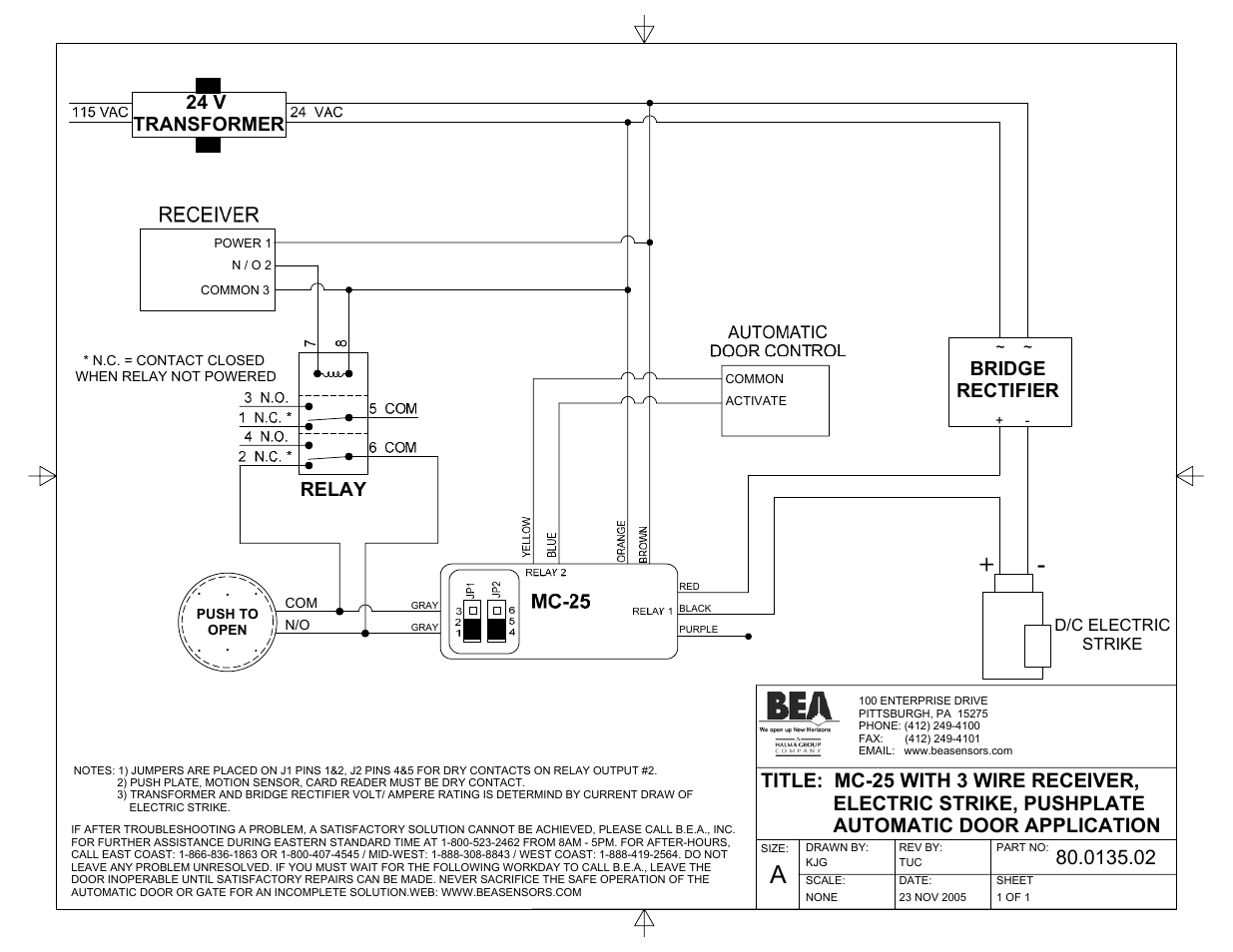 24 v transformer relay, Bridge rectifier | BEA 80.0011.02 User Manual | Page 12 / 17