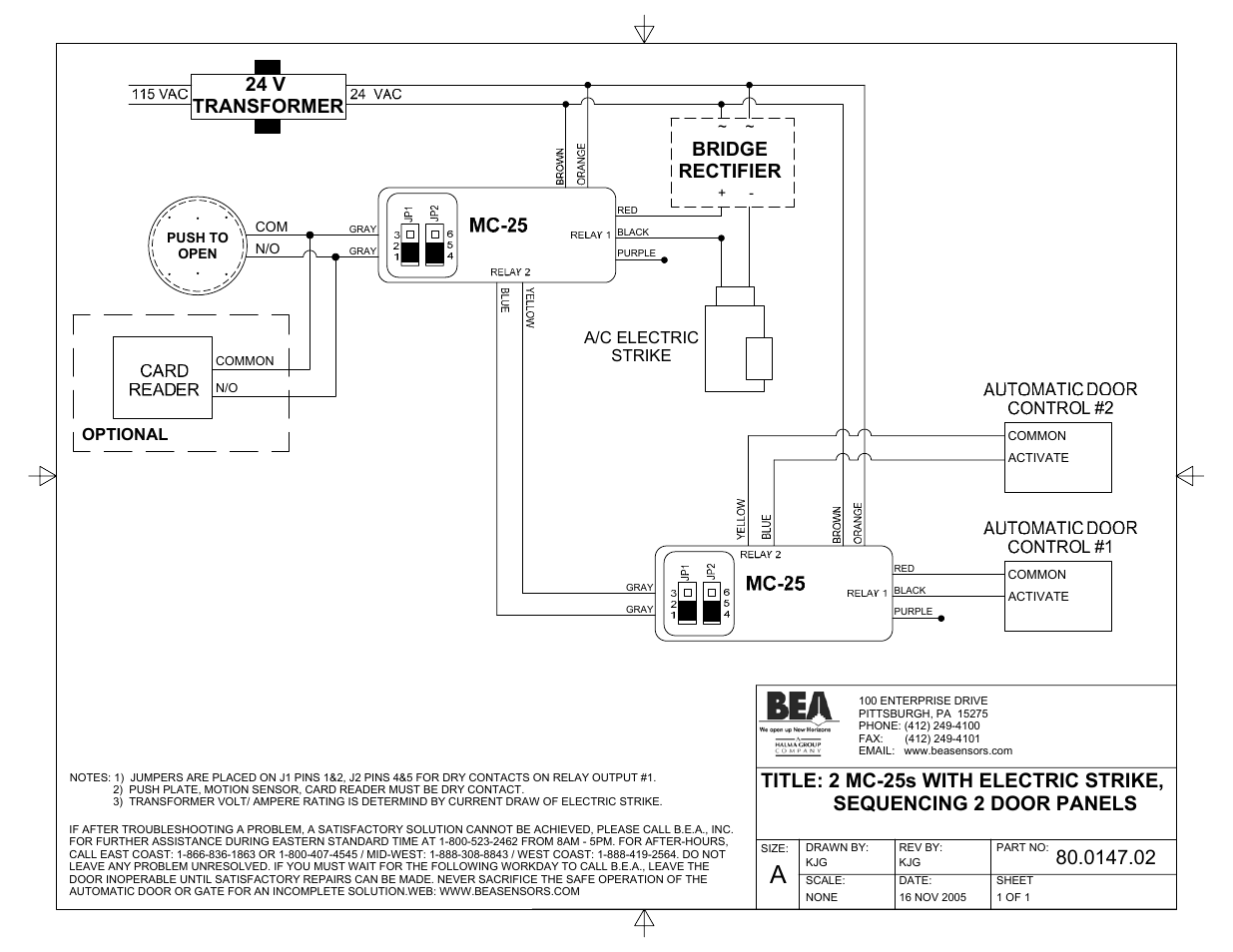 24 v transformer, Bridge rectifier | BEA 80.0011.02 User Manual | Page 16 / 17