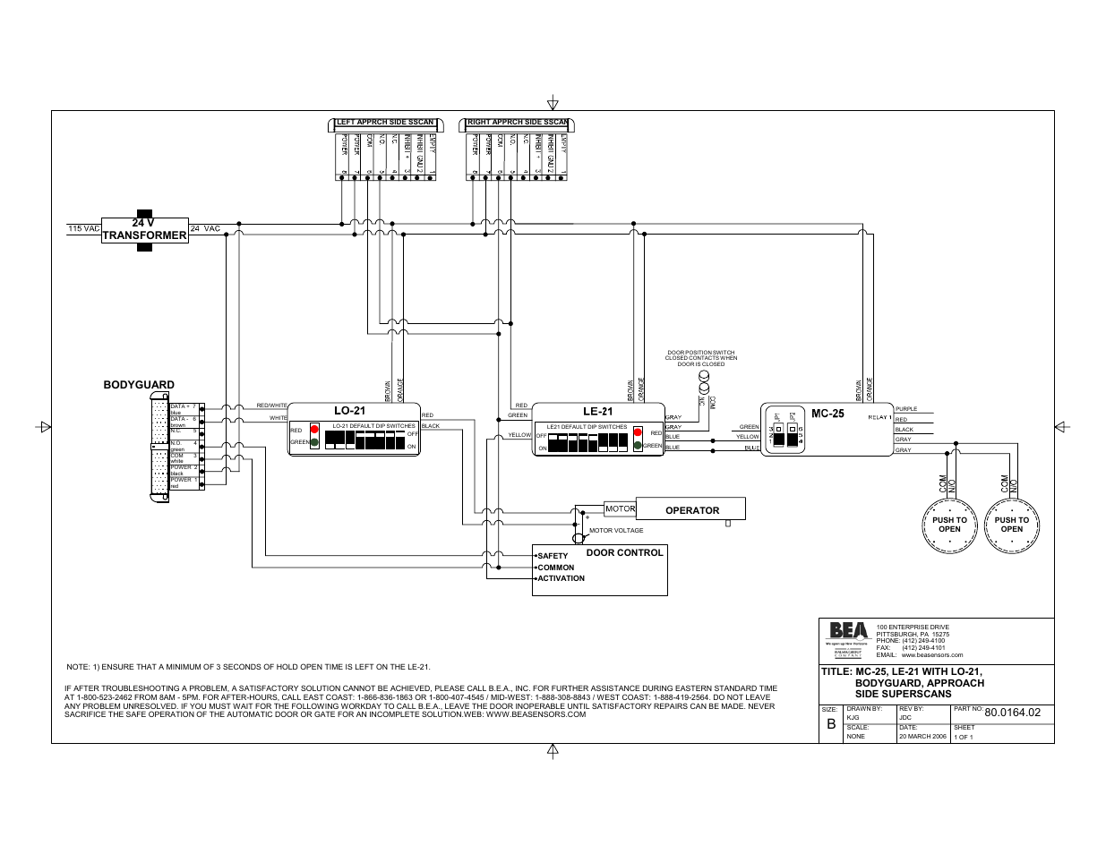 Bodyguard, 24 v transformer | BEA 80.0011.02 User Manual | Page 17 / 17