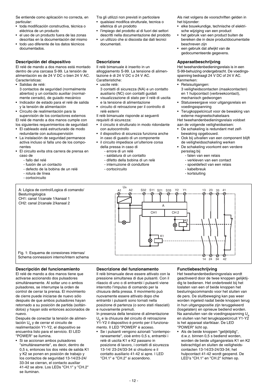 Pilz P2HZ X4P 24VDC 3n/o 1n/c User Manual | Page 12 / 20