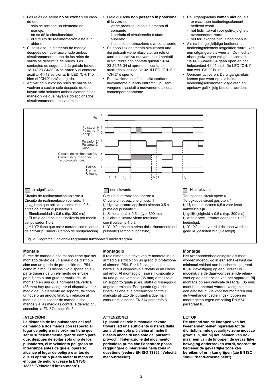 Pilz P2HZ X4P 24VDC 3n/o 1n/c User Manual | Page 13 / 20