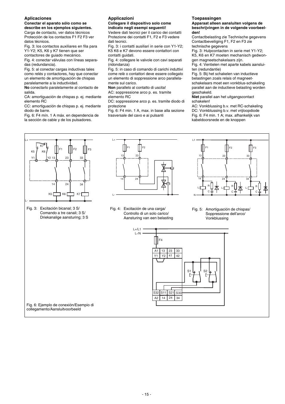 Aplicaciones, Applicazioni, Toepassingen | Pilz P2HZ X4P 24VDC 3n/o 1n/c User Manual | Page 15 / 20