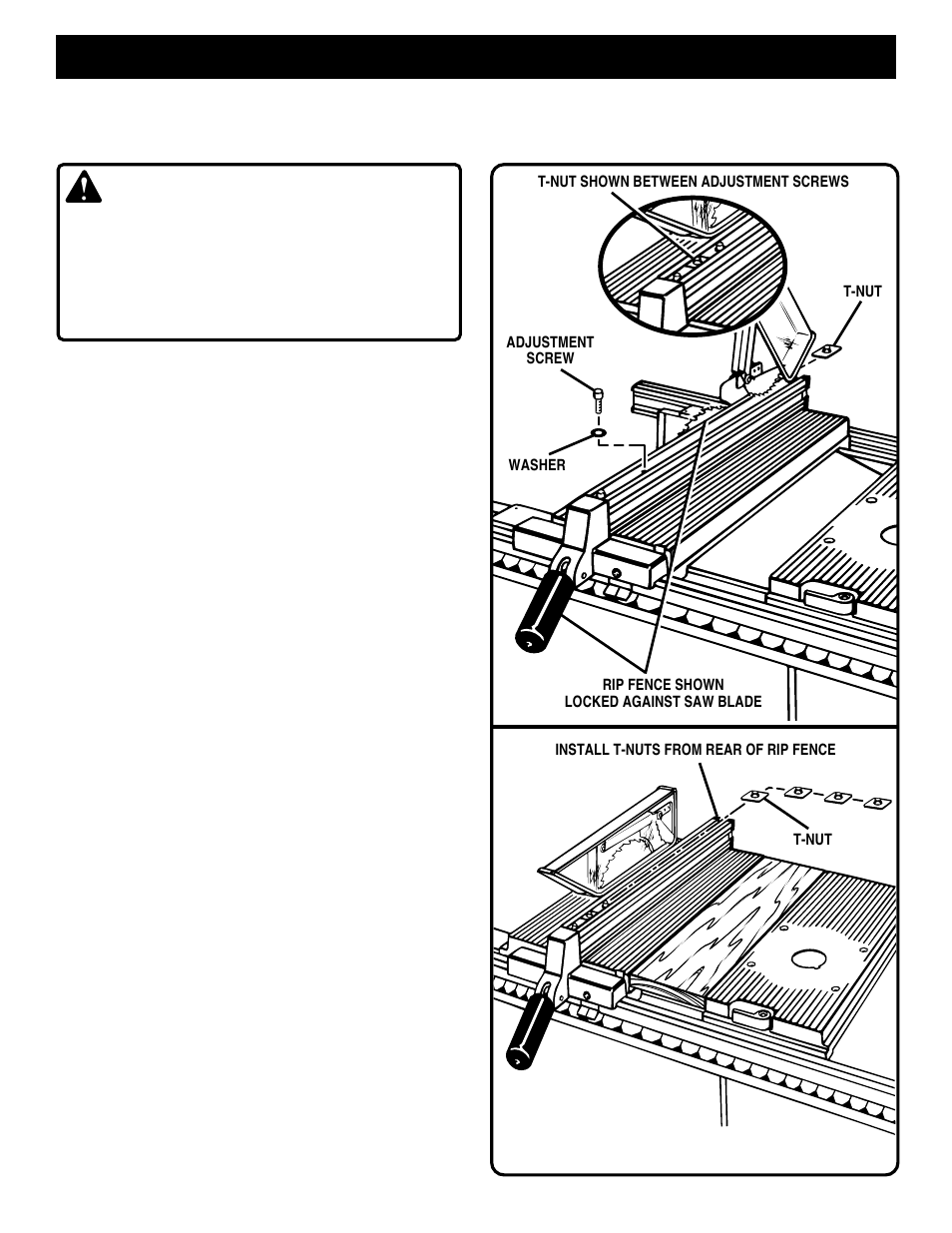 Router mounting, Assembly, Warning | Ryobi 4950300 User Manual | Page 5 / 14