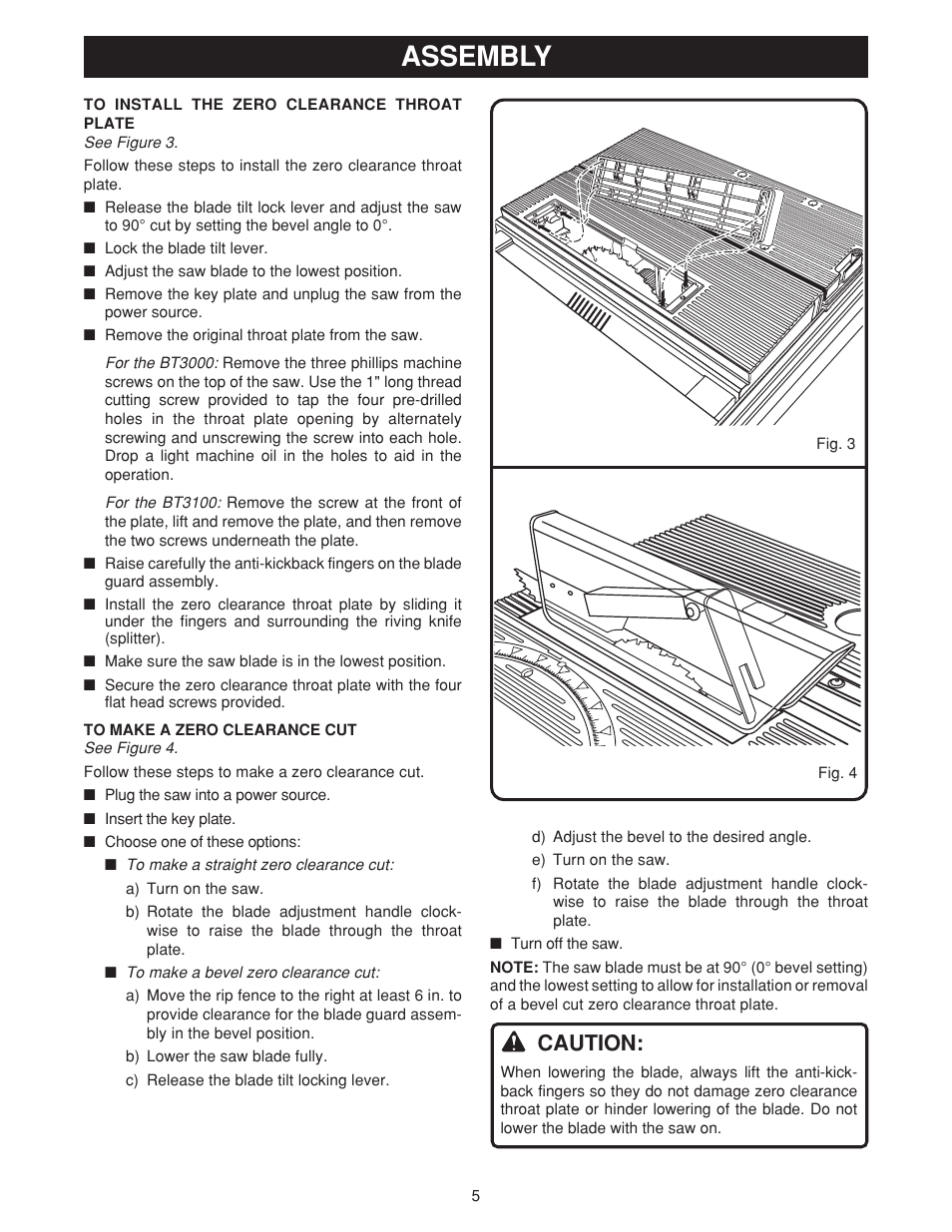 Assembly, Caution | Ryobi 4070333 User Manual | Page 5 / 8