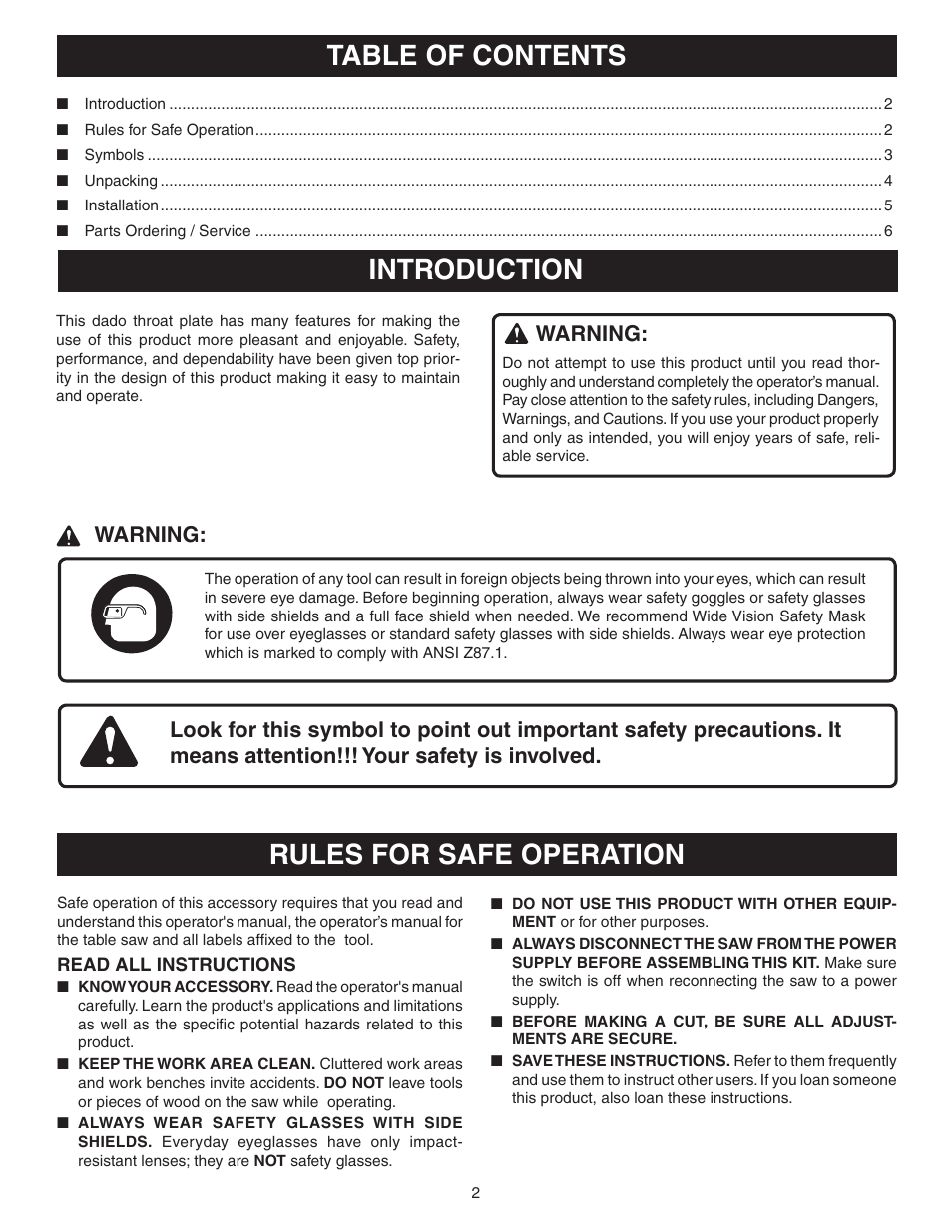 Ryobi 0131030330-35 User Manual | Page 2 / 6