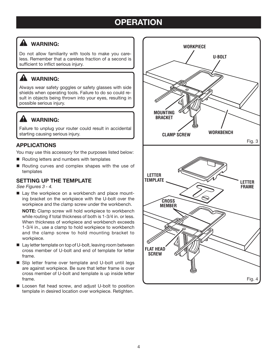 Operation | Ryobi A25RE02 User Manual | Page 4 / 8