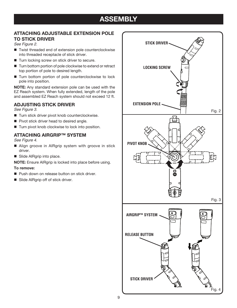 Assembly | Ryobi ELB001 User Manual | Page 9 / 14
