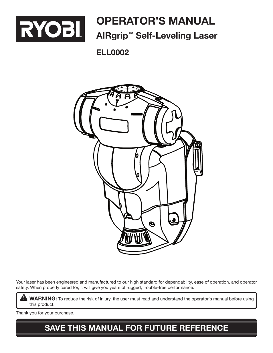 Ryobi ELL0002 User Manual | 14 pages