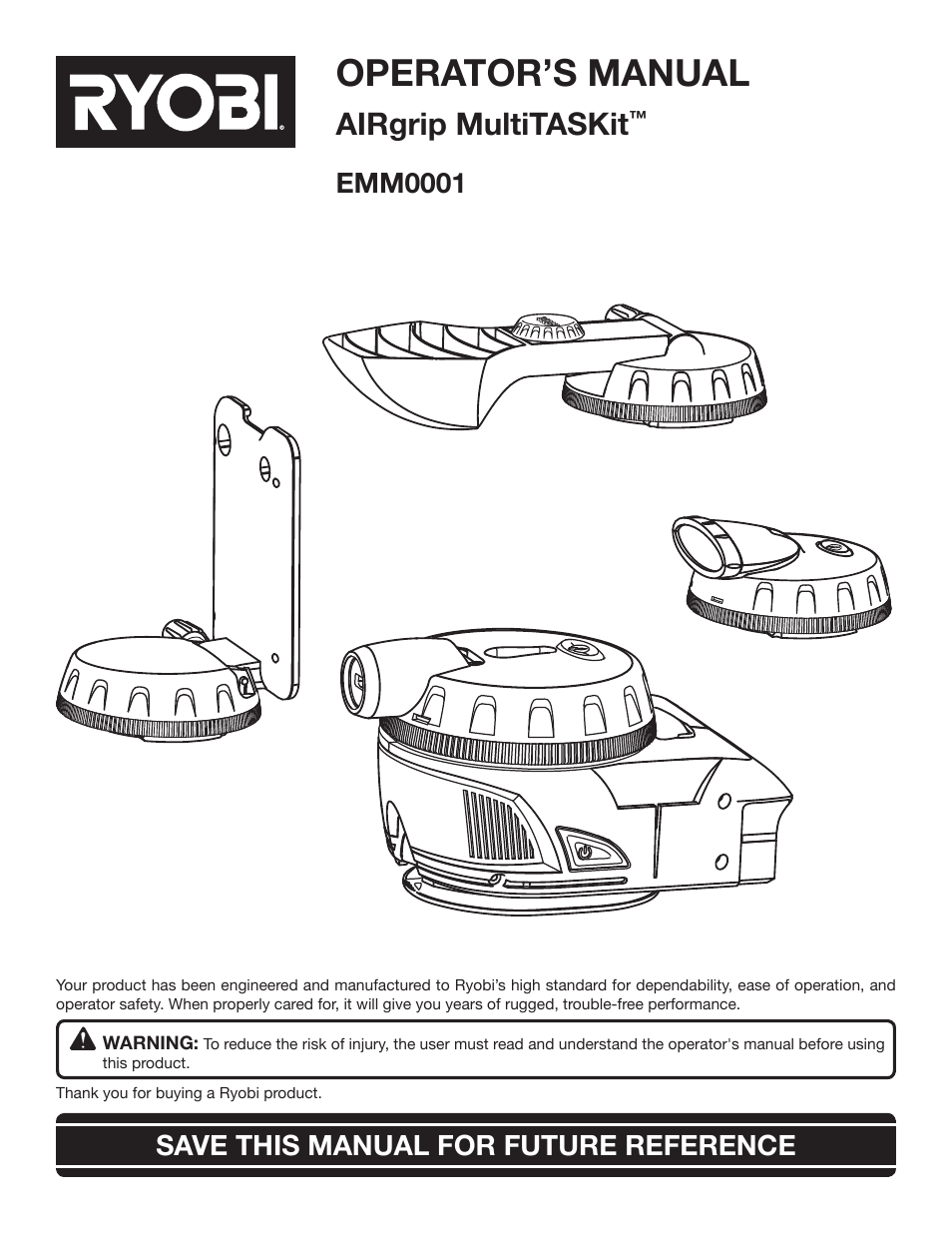 Ryobi EMM0001 User Manual | 16 pages