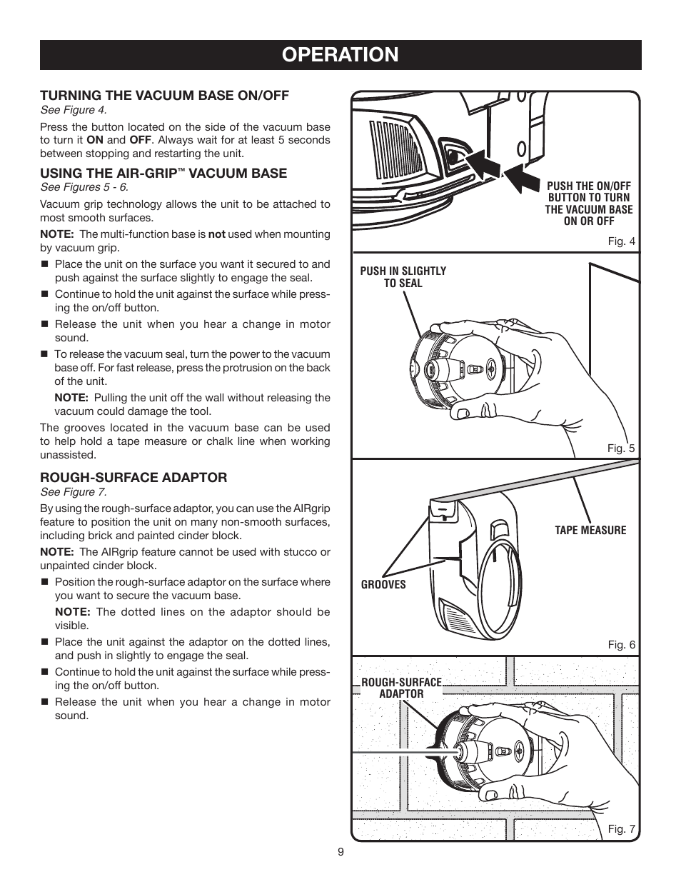 Operation | Ryobi EMM0001 User Manual | Page 9 / 16