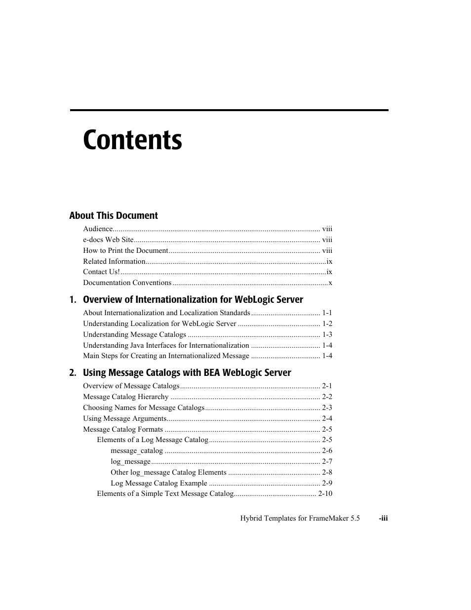 BEA WebLogic Server User Manual | Page 3 / 88