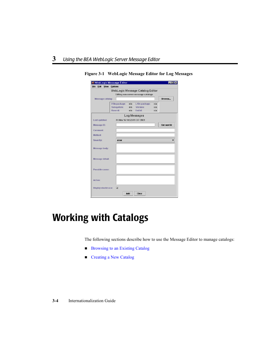 Working with catalogs, Working with catalogs -4 | BEA WebLogic Server User Manual | Page 38 / 88