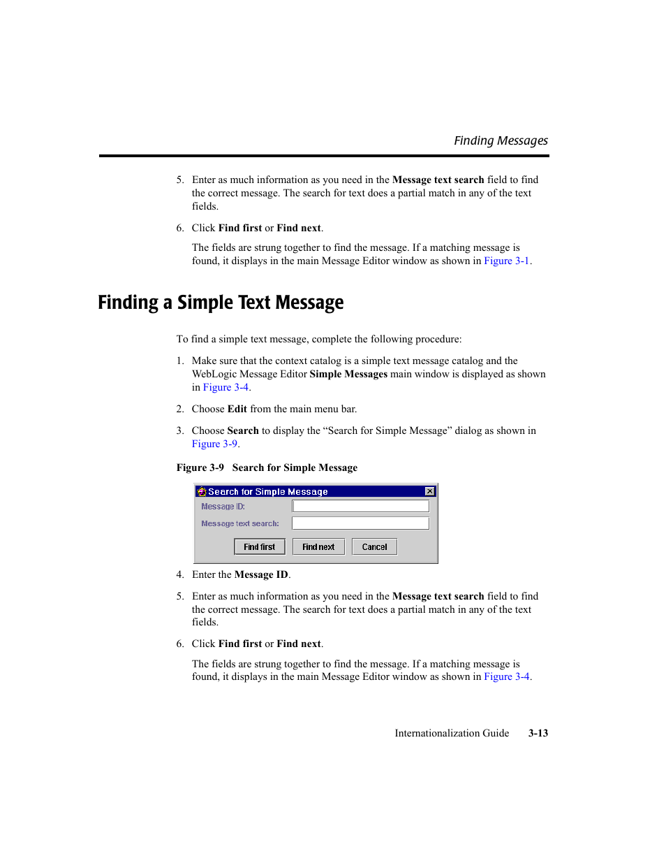 Finding a simple text message, Finding a simple text message -13 | BEA WebLogic Server User Manual | Page 47 / 88