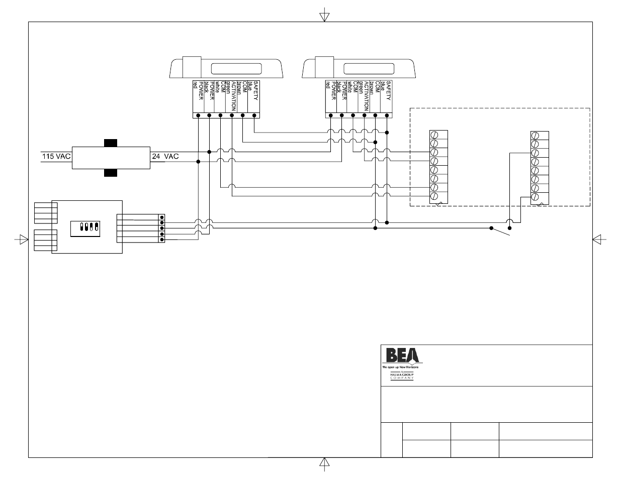 Duraglide interface board, Exterior wizard 24 v transformer interior wizard | BEA Stanley Dip Switch I User Manual | Page 4 / 20