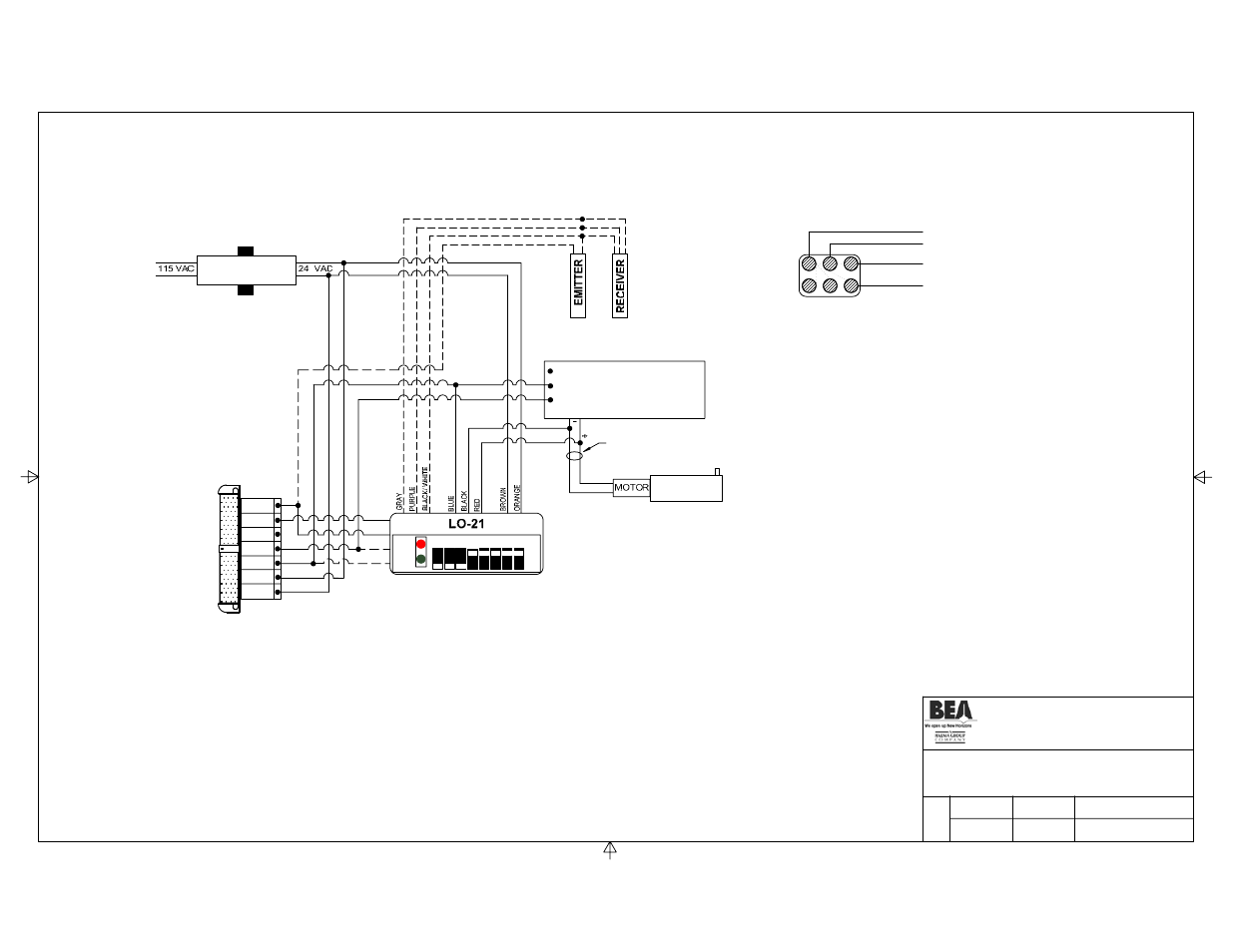 Stanley 6-pin connector, 24 v transformer, Bodyguard | L-shaped control | BEA Stanley Dip Switch I User Manual | Page 5 / 20