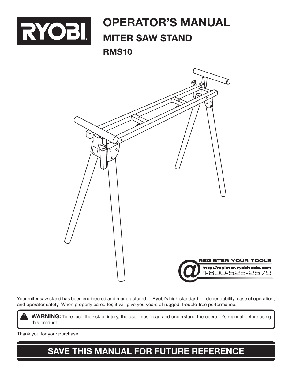 Ryobi RMS10 User Manual | 8 pages
