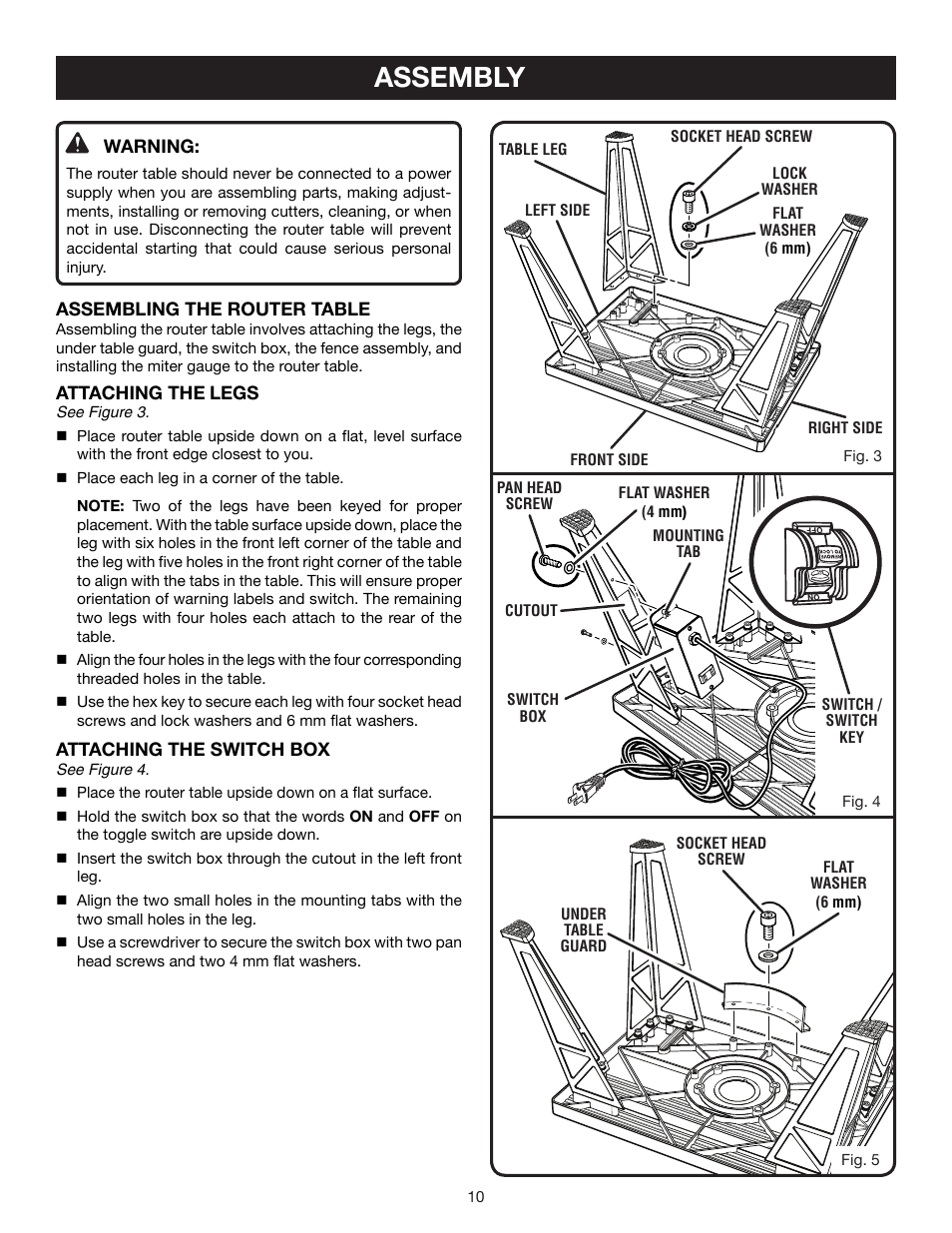 Assembly | Ryobi RT102 User Manual | Page 10 / 18