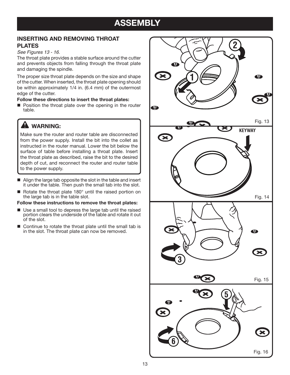 Assembly | Ryobi RT102 User Manual | Page 13 / 18