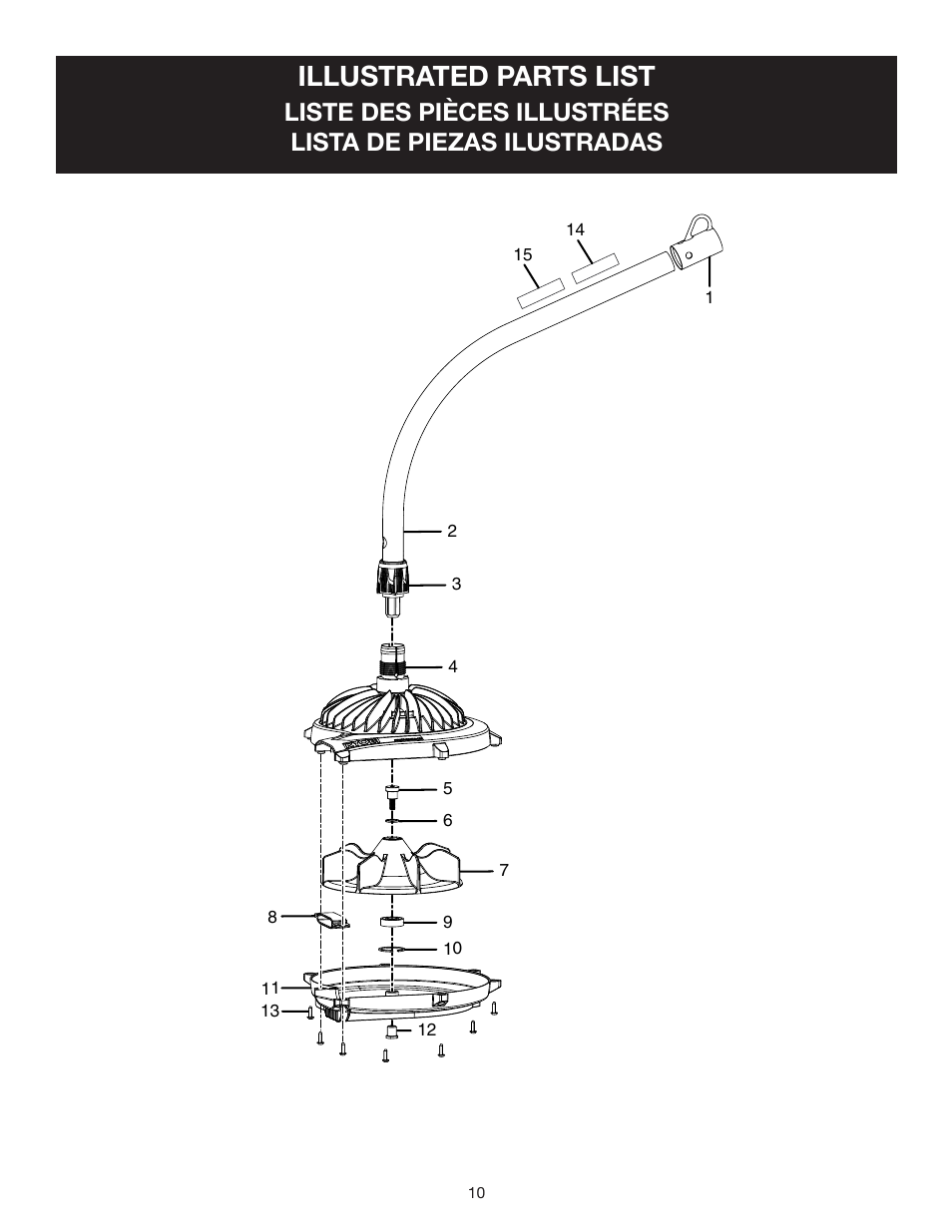 Illustrated parts list | Ryobi RY15519 User Manual | Page 26 / 30