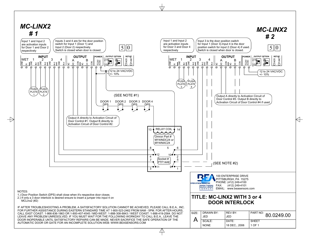 BEA 80.0249.00 User Manual | 1 page