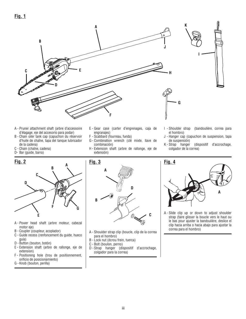 Fig. 1, Fig. 3 fig. 4, Fig. 2 | Ryobi RY15520 User Manual | Page 3 / 44