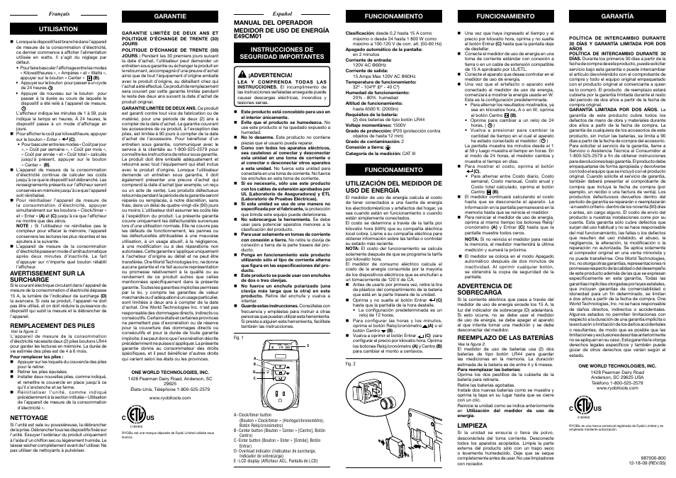 Reset ov er | Ryobi E49CM01 User Manual | Page 2 / 2