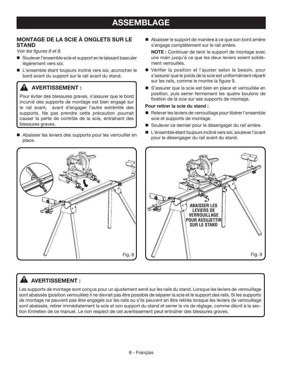 Assemblage | Ryobi RMS10SB User Manual | Page 17 / 32