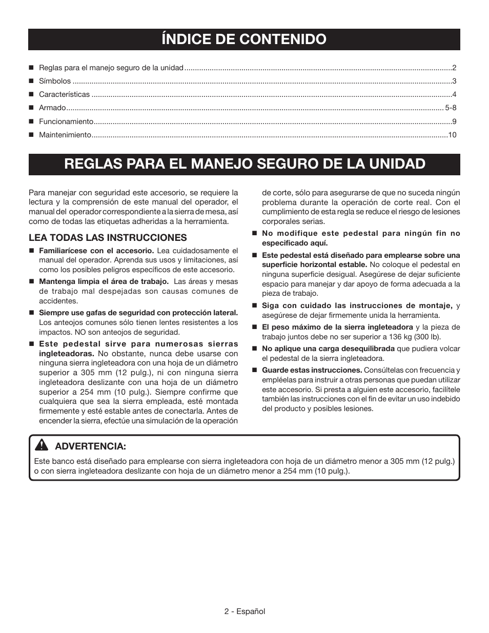 Ryobi RMS10SB User Manual | Page 20 / 32