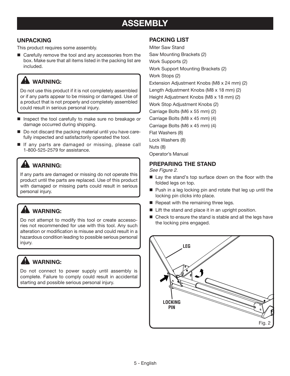 Assembly | Ryobi RMS10SB User Manual | Page 5 / 32